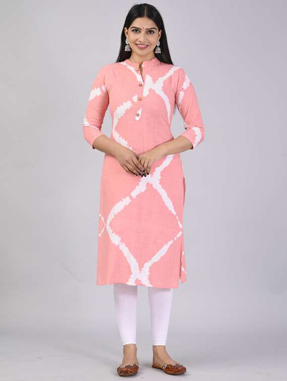 women three quarter sleeve straight kurta - 21393334 - Zoom Image - 0