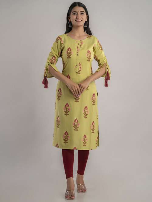 women printed straight kurta - 21393390 -  Standard Image - 0