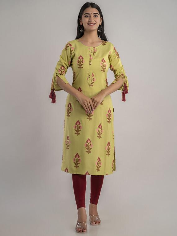 women printed straight kurta - 21393390 -  Zoom Image - 0