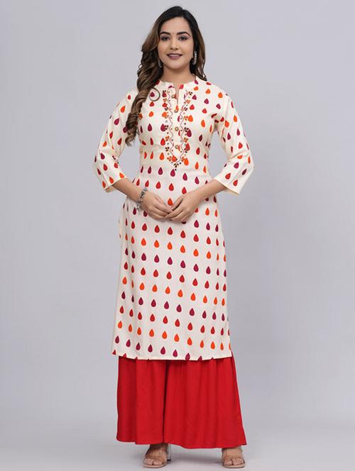 women printed kurta sharara set - 21393457 - Standard Image - 0
