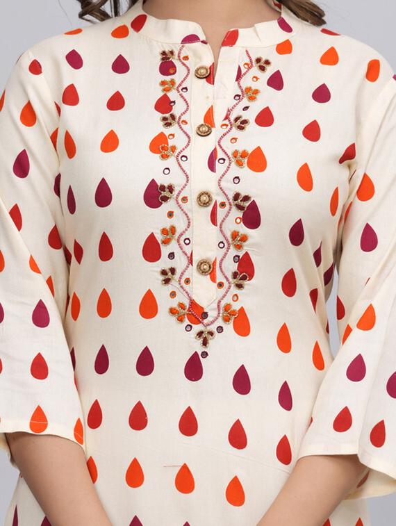 women printed kurta sharara set - 21393457 - Standard Image - 3