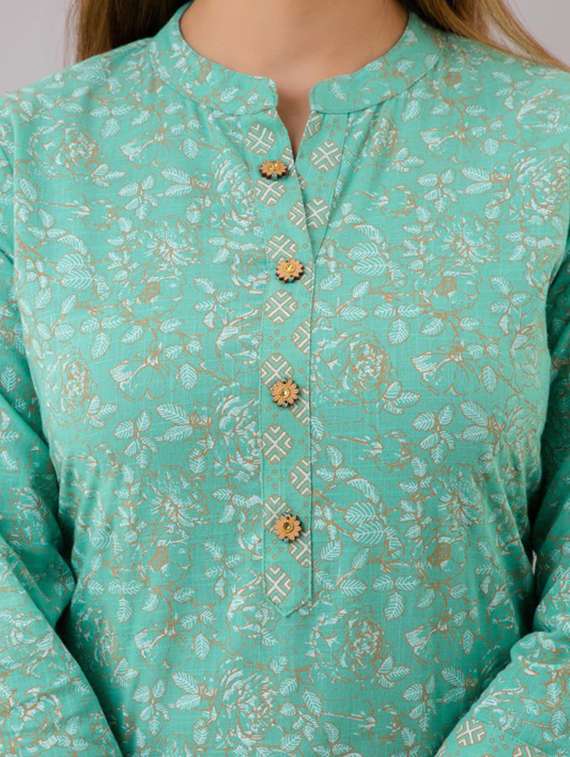 women three quarter sleeve kurta palazzo set - 21393524 - Standard Image - 3