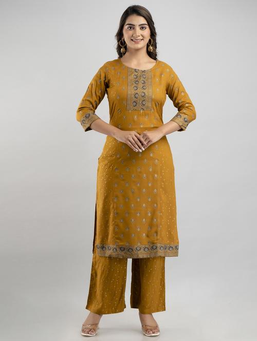 women printed kurta palazzo set - 21393546 - Standard Image - 0