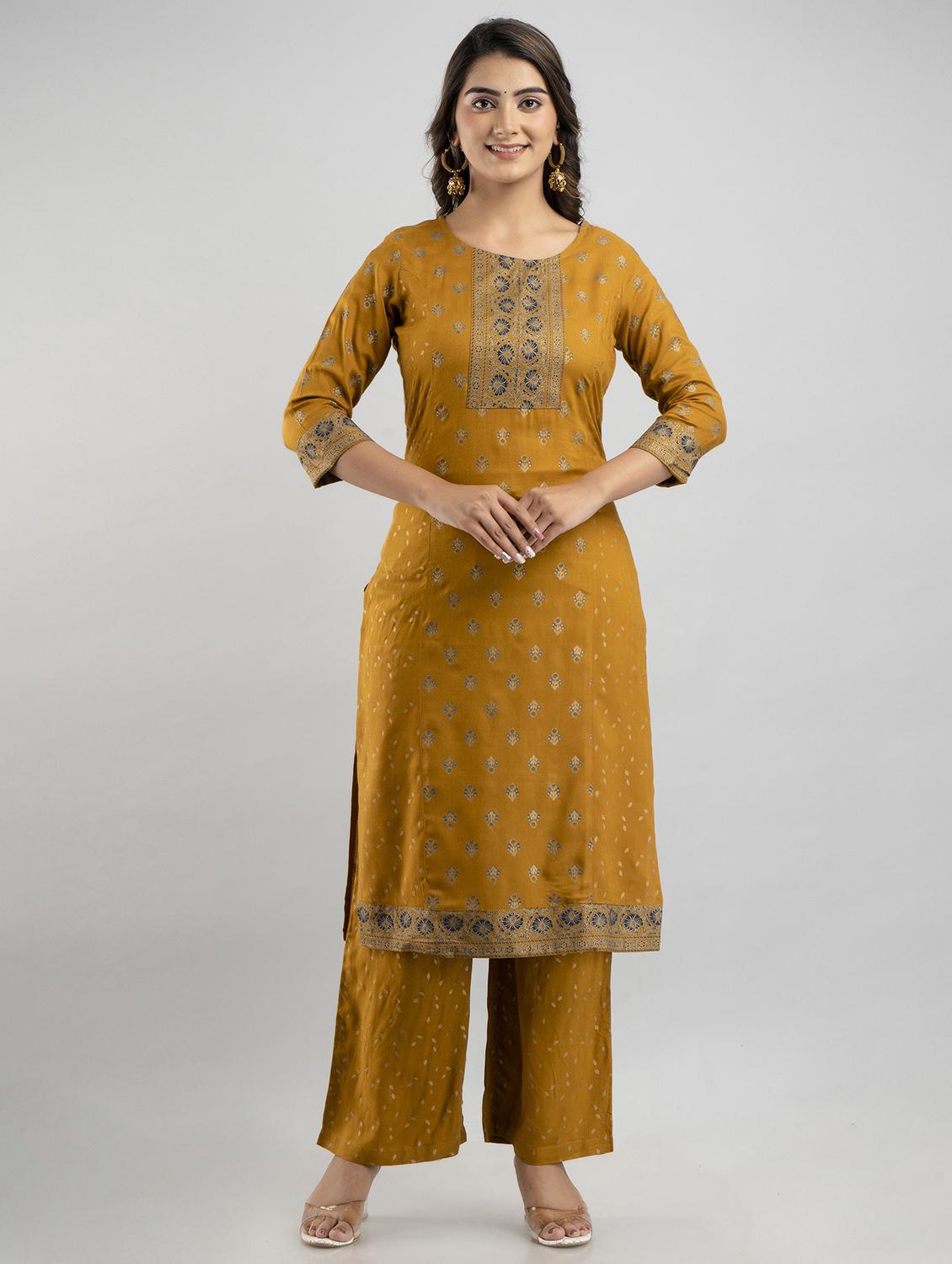 women printed kurta palazzo set - 21393546 - Zoom Image - 0