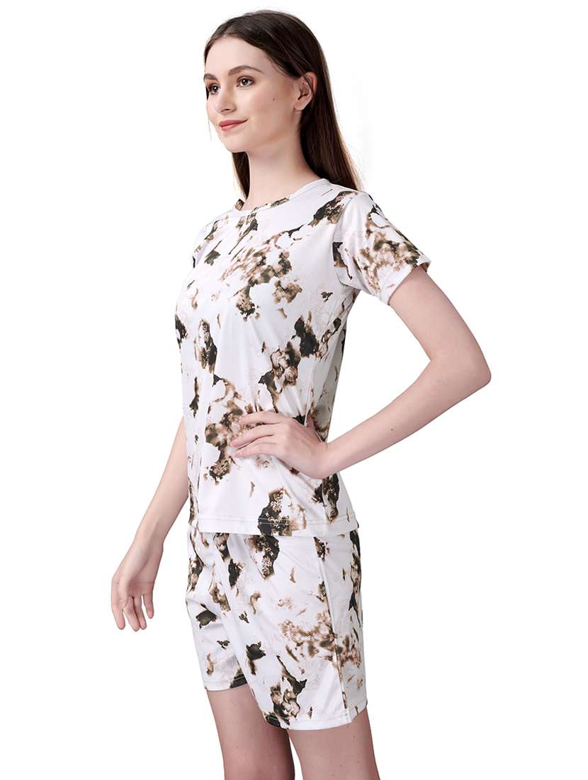 women white cotton shorts set 