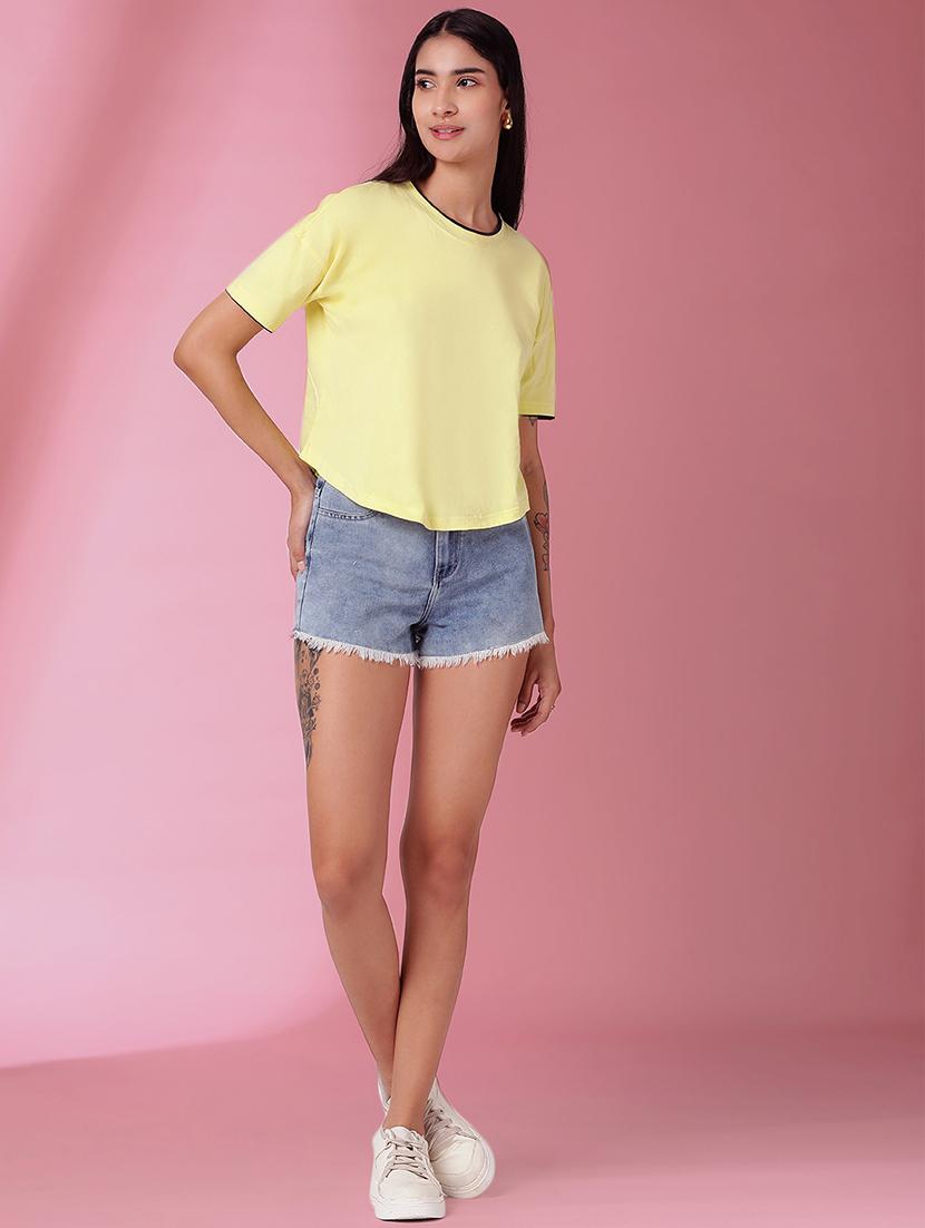women light blue denim shorts - 21394420 - Standard Image - 5