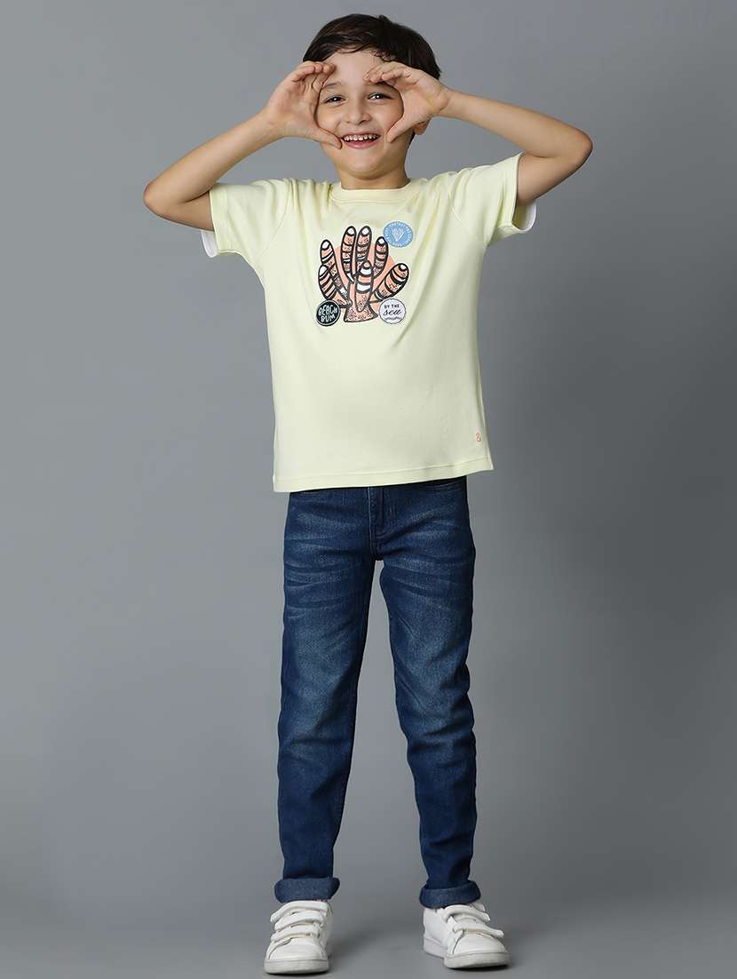 boys yellow cotton t-shirt - 21394954 -  Standard Image - 5