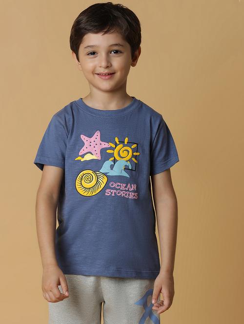 boys blue cotton t-shirt - 21394956 -  Standard Image - 0