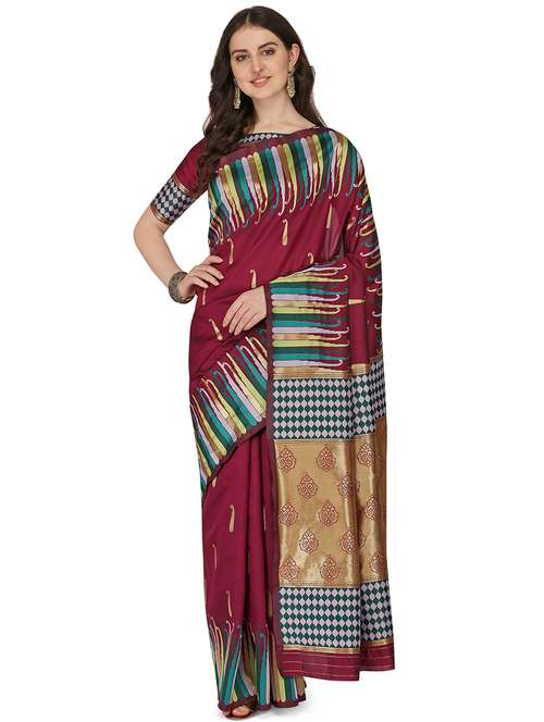 women self design banarasi saree with blouse - 21395259 - Standard Image - 0