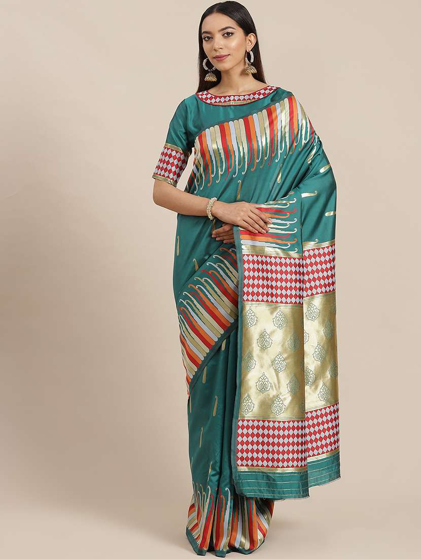 women self design southern silk saree with blouse - 21395262 -  Zoom Image - 0