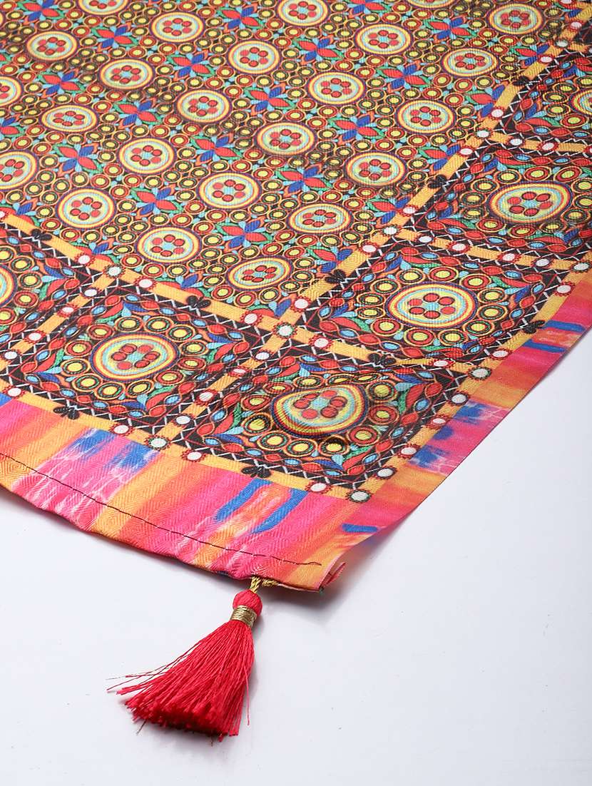 sangam prints multi color cotton printed traditional tassel dupatta - 21395431 -  Standard Image - 3