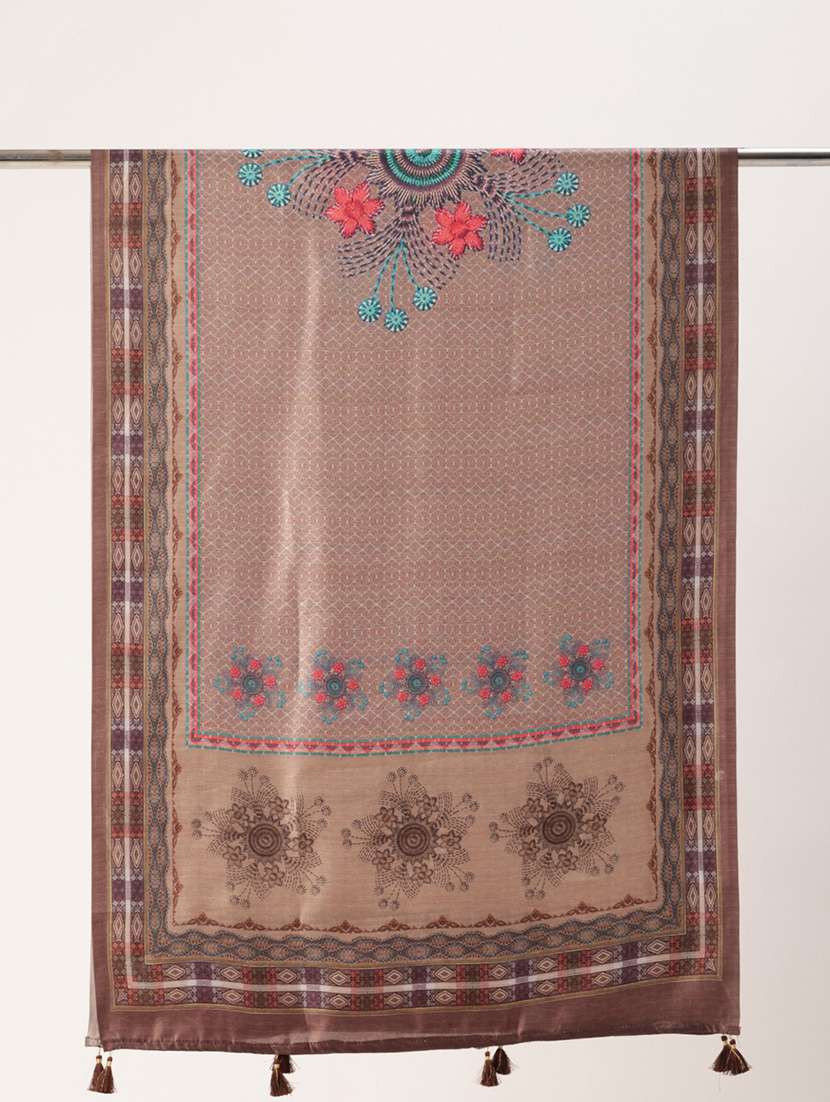 women multi color printed dupatta - 21395448 -  Standard Image - 3