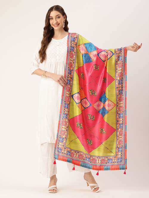 women printed dupatta - 21395449 - Standard Image - 0