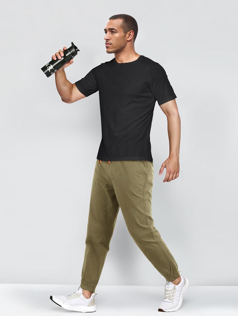 men mid-rise solid track pant - 21395458 - Standard Image - 3