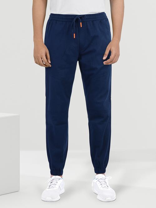 men mid-rise solid track pant - 21395459 - Standard Image - 0