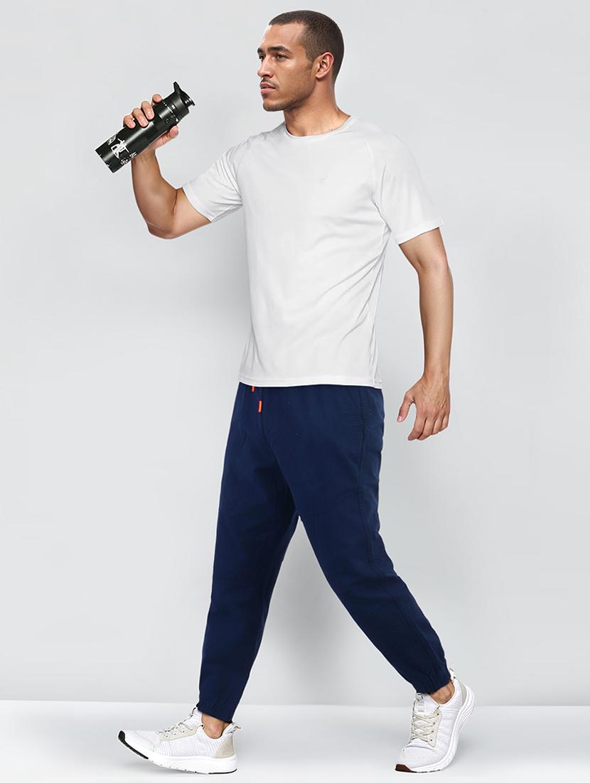 men mid-rise solid track pant - 21395459 - Standard Image - 3