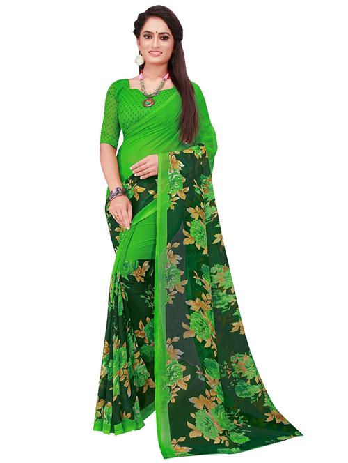 women printed casual saree with blouse - 21396425 -  Standard Image - 0