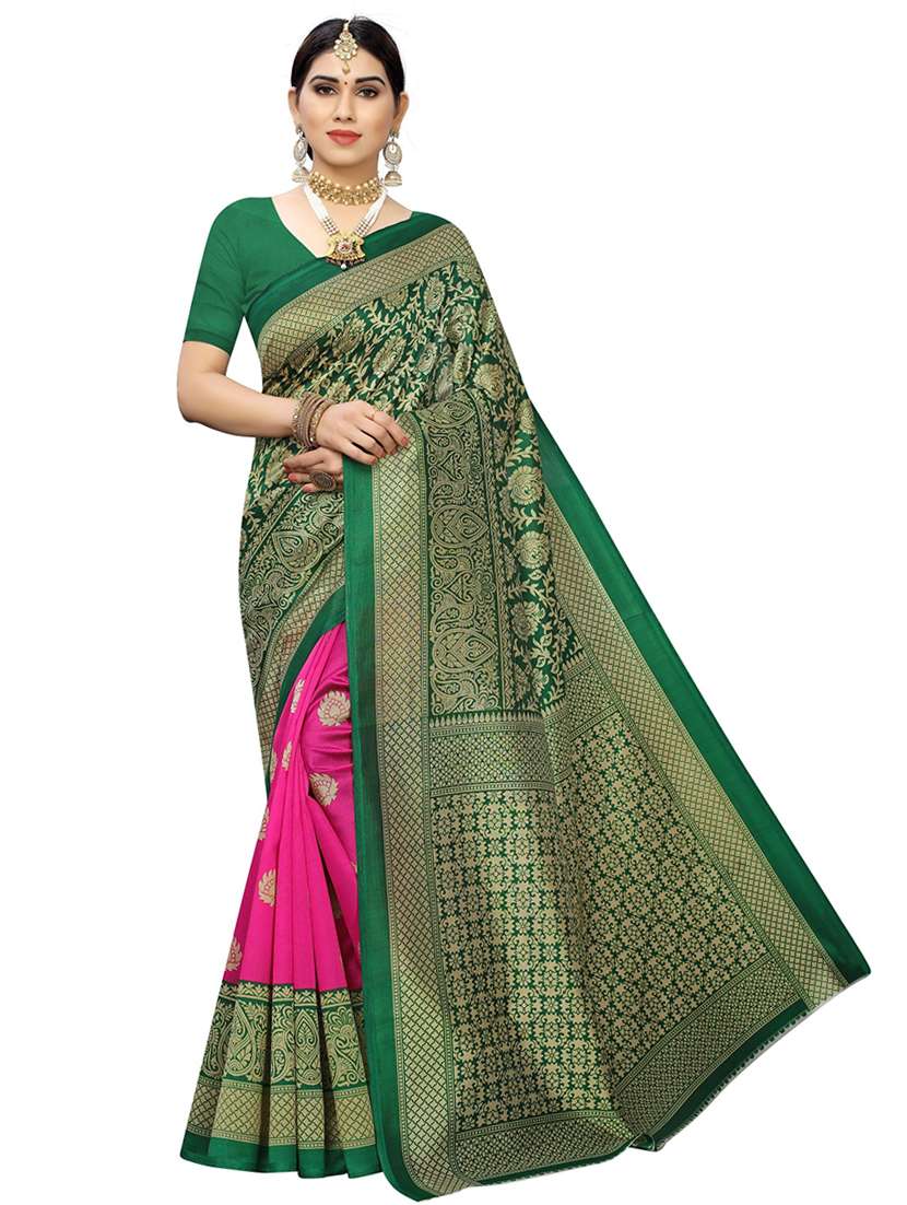 women self design banarasi saree with blouse