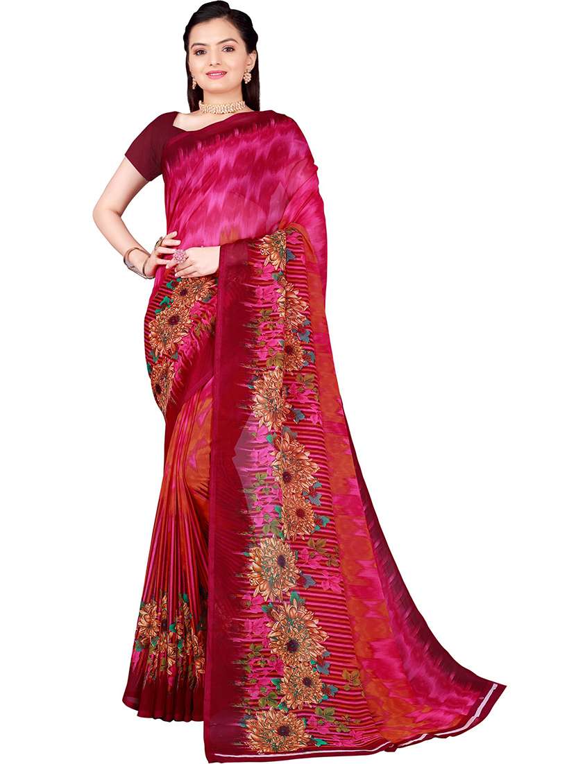 pack of 2 printed saree with blouse - 21396923 -  Standard Image - 3