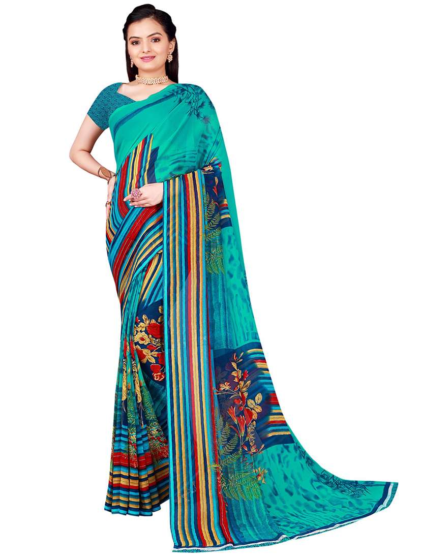 pack of 2 printed saree - 21396981 - Standard Image - 3
