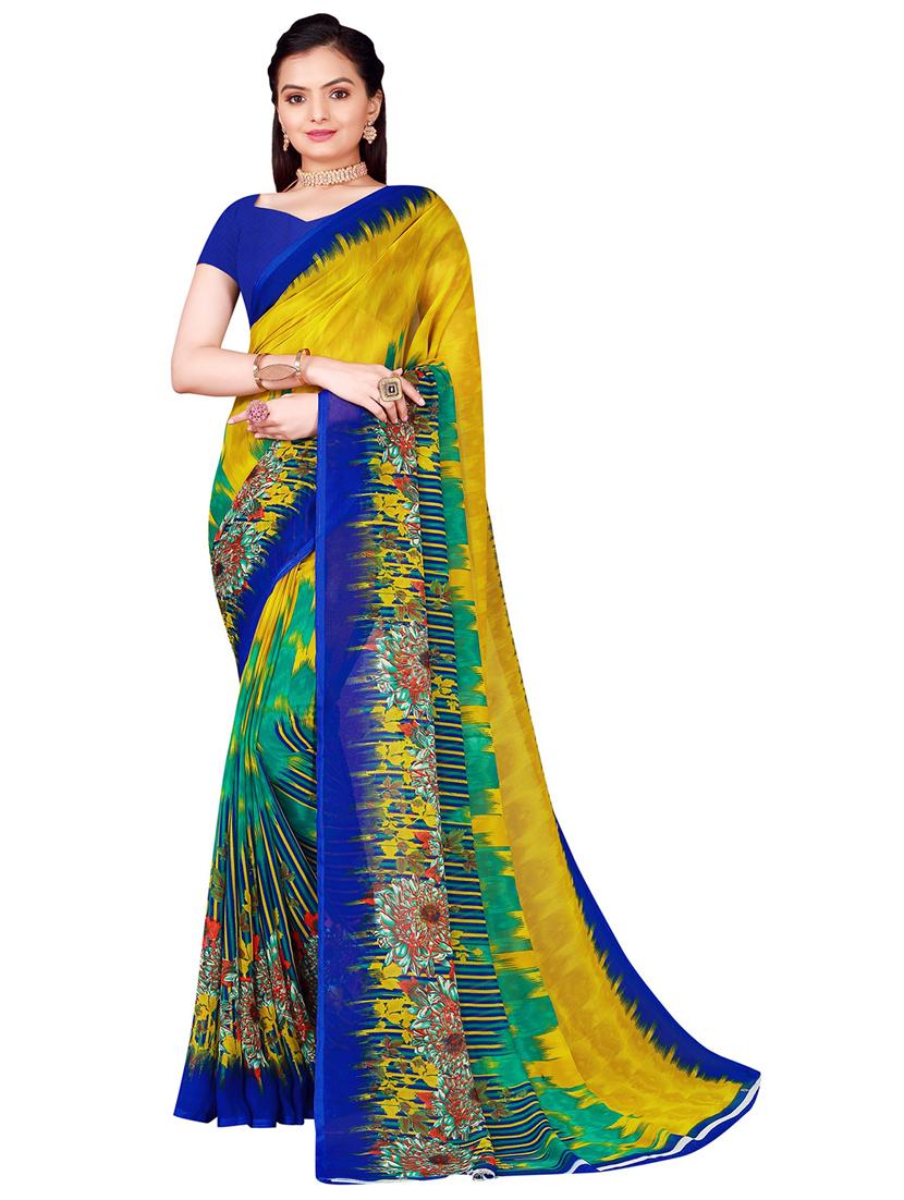 pack of 2 printed saree with blouse - 21397157 - Standard Image - 3