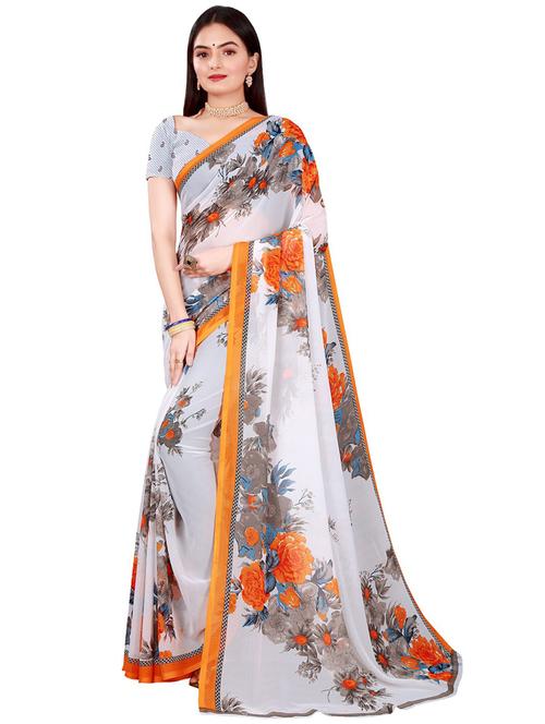 women floral printed saree with blouse - 21397300 -  Standard Image - 0