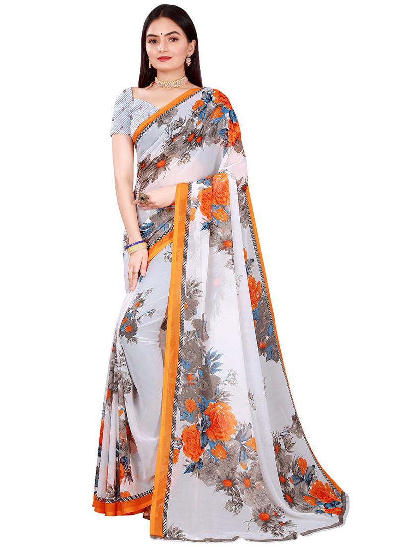 women floral printed saree with blouse - 21397300 -  Zoom Image - 0