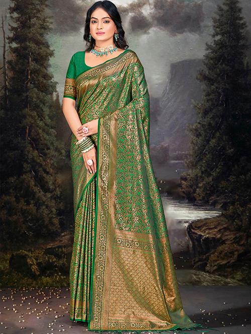 women self design banarasi saree with blouse - 21397377 - Standard Image - 0