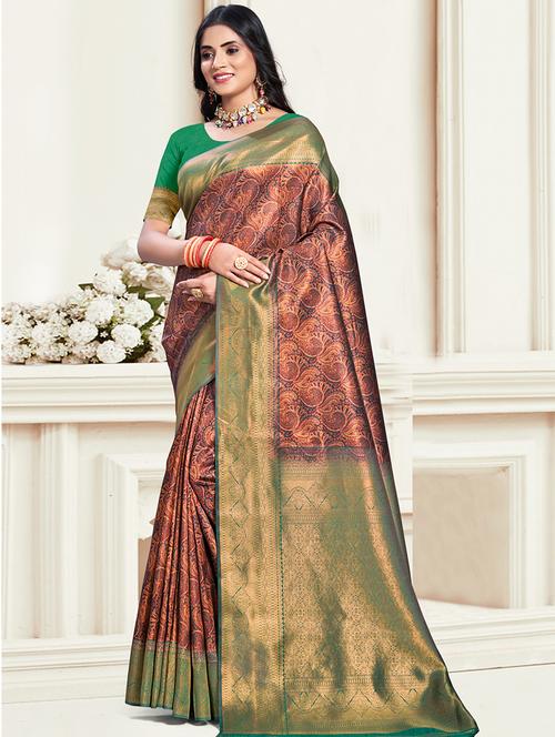 women self design banarasi saree with blouse - 21397416 - Standard Image - 0