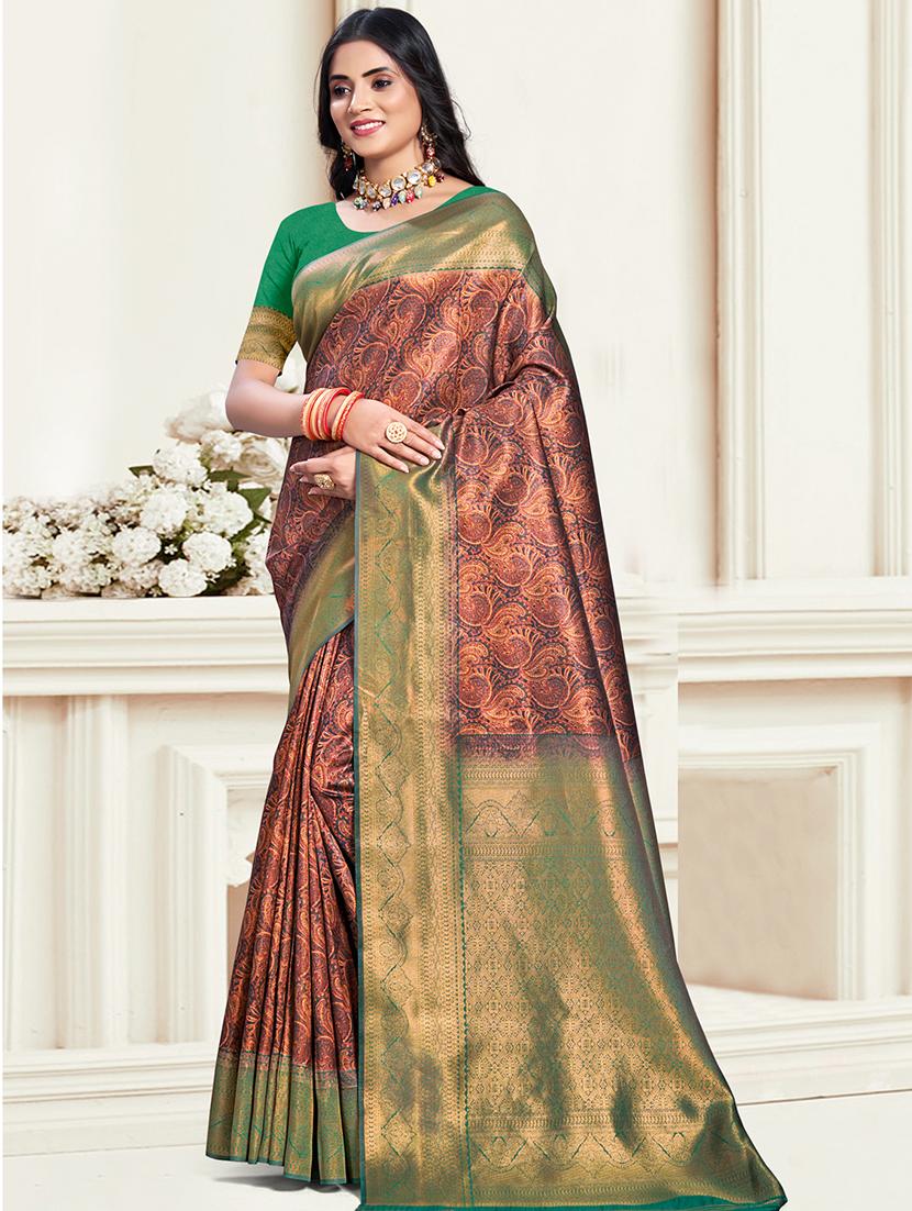 women self design banarasi saree with blouse - 21397416 - Zoom Image - 0