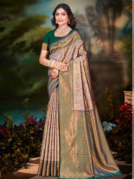 women self design banarasi saree with blouse - 21397427 - Zoom Image - 0