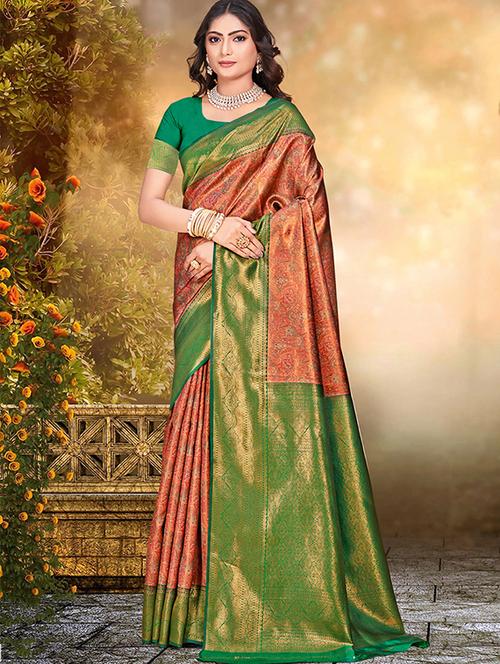 women self design banarasi saree with blouse - 21397434 - Standard Image - 0