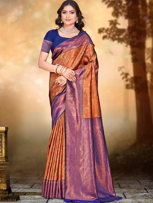 women self design banarasi saree with blouse - 21397435 - Standard Image - 0
