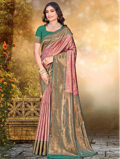 women self design banarasi saree with blouse - 21397436 - Standard Image - 0