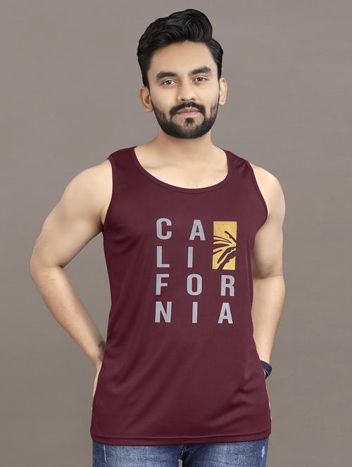men's typography printed vest - 21397457 -  Standard Image - 0