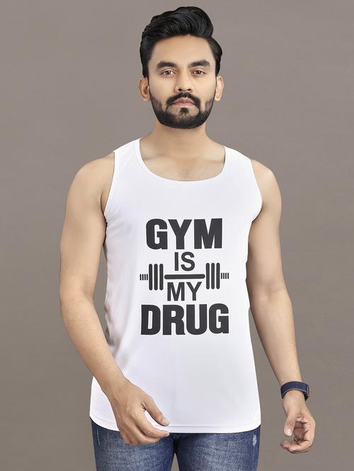 men's typography printed vest - 21397464 -  Standard Image - 0