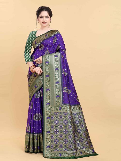 women self-designed banarasi saree with blouse - 21397516 - Standard Image - 0
