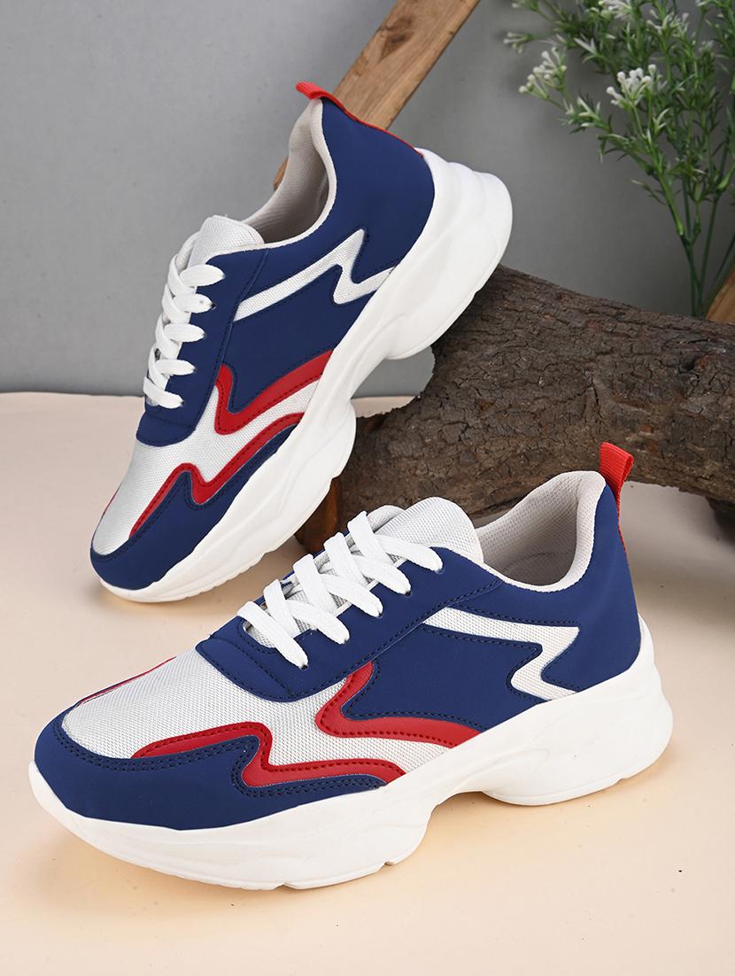 multicolored color block lace-up sneaker - 21397523 - Zoom Image - 0