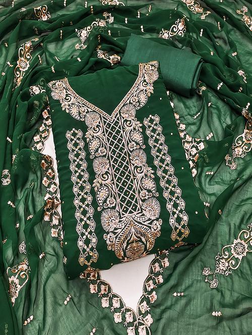 women embroidered unstitched suit set - 21399187 - Standard Image - 0