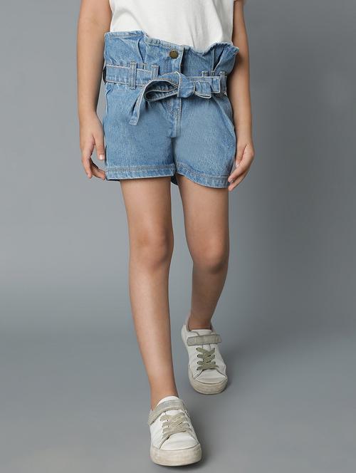 girls light blue denim shorts - 21399211 - Standard Image - 0