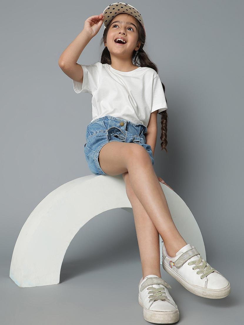 girls light blue denim shorts - 21399211 - Standard Image - 5