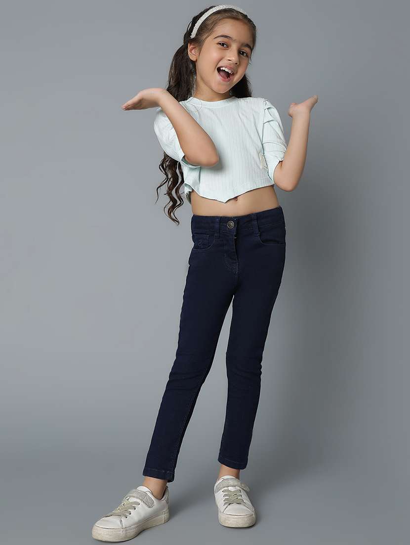 girls light blue viscose top - 21399291 -  Standard Image - 5