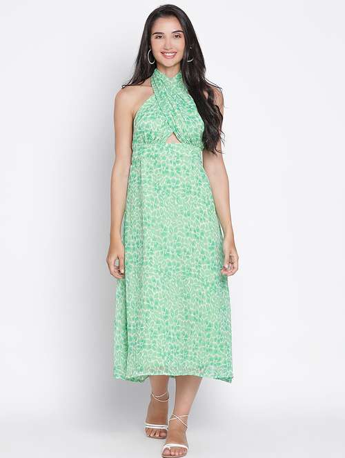 women green polyester a-line dress - 21399357 -  Standard Image - 0