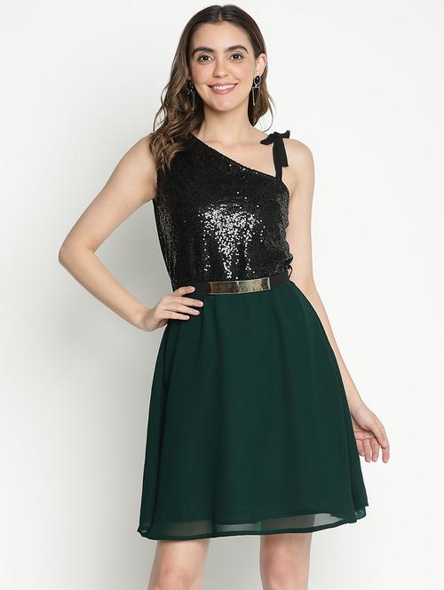 multicolored self-designed fit & flare dress - 21399388 - Standard Image - 0