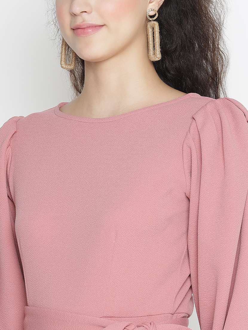 pink solid bodycon dress - 21399402 -  Standard Image - 5