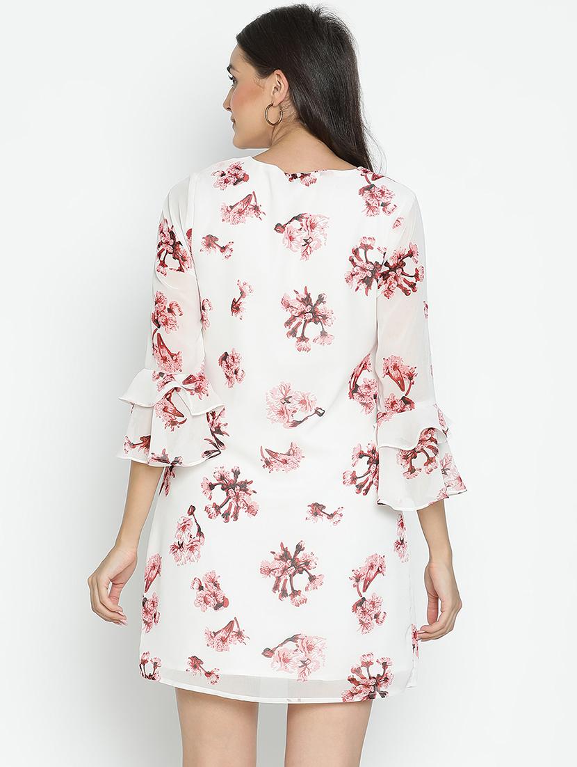 white floral printed shift dress - 21399433 - Standard Image - 3