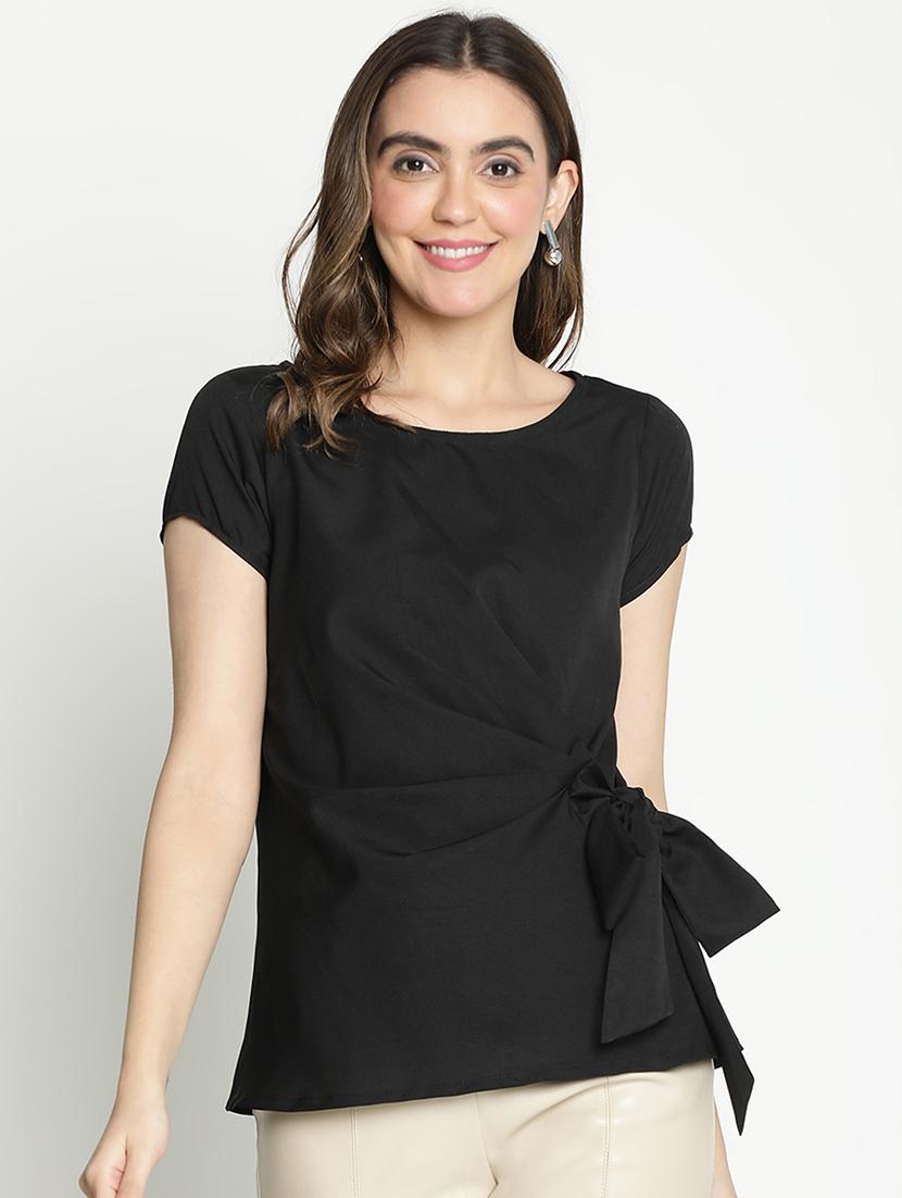 women black polyester regular top - 21399452 - Zoom Image - 0