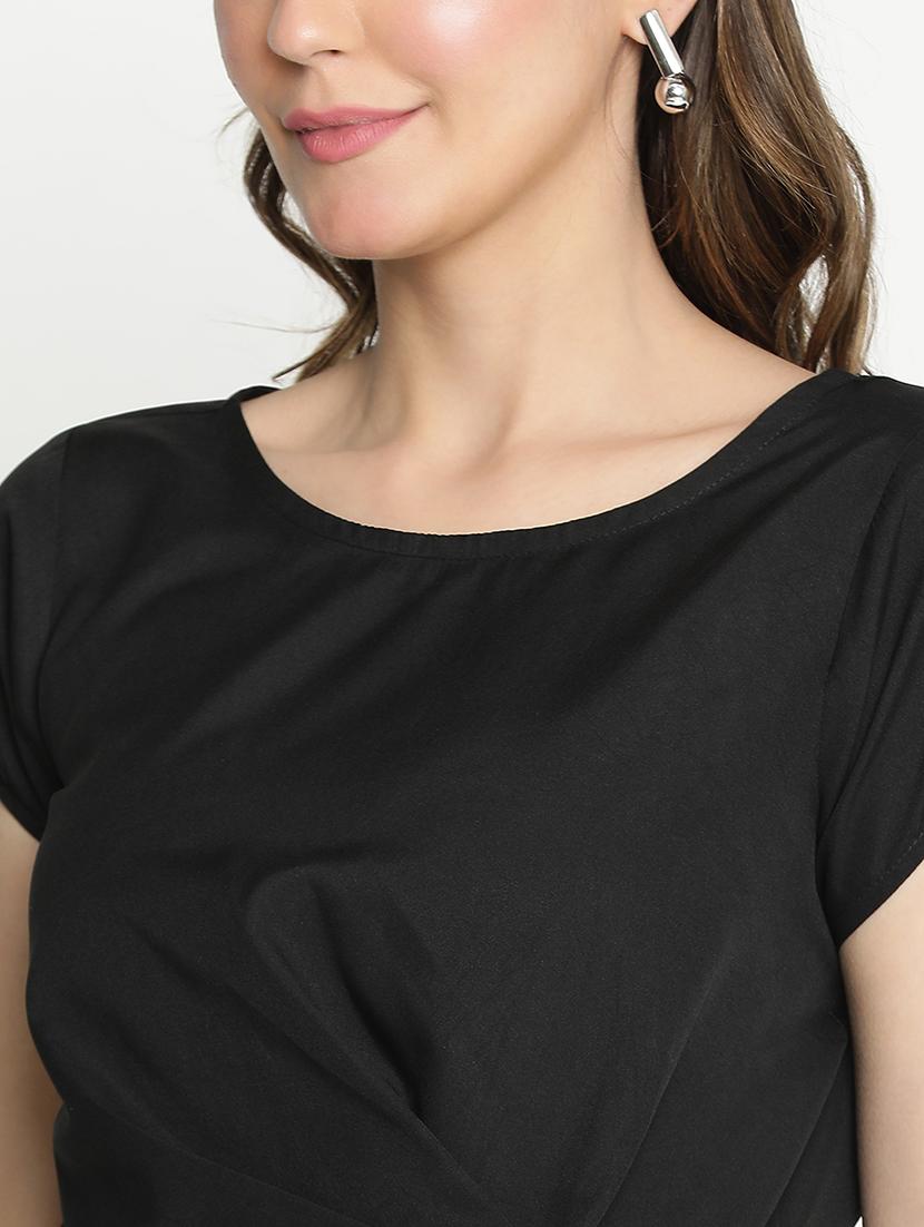 women black polyester regular top - 21399452 - Standard Image - 5