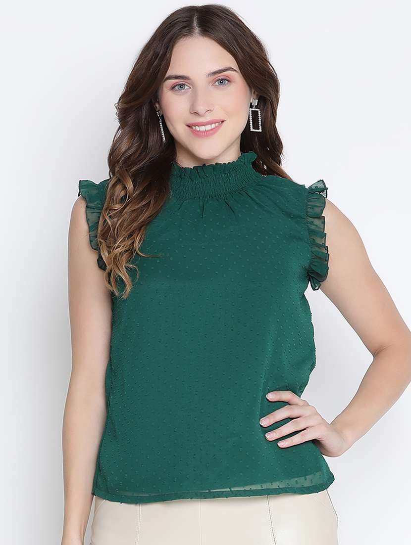 green solid regular top - 21399494 - Zoom Image - 0