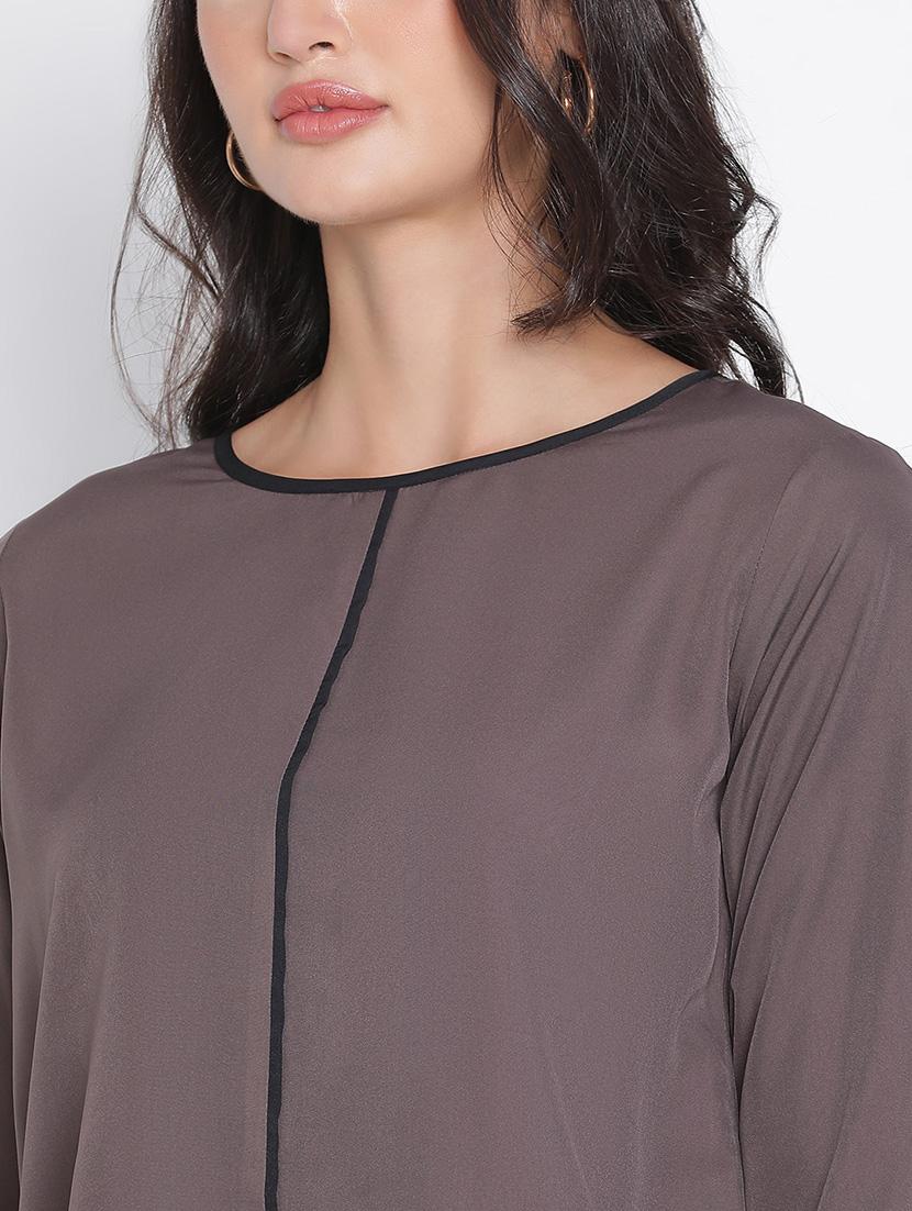 women grey polyester regular top - 21399506 - Standard Image - 5